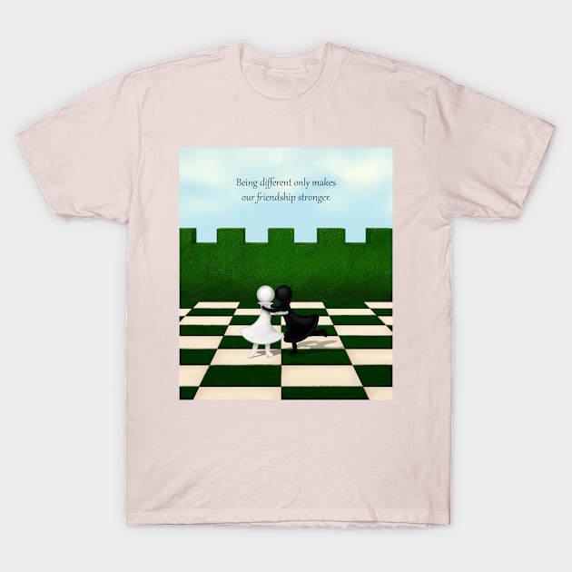 "Being different only makes our friendship stronger" T-Shirt by Mozartini